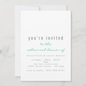 Serving Love Rehearsal Dinner Invitation Kaart (Achterkant)