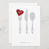 Serving Love Rehearsal Dinner Invitation Kaart (Voorkant / Achterkant)