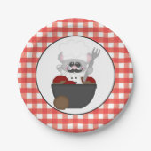 Serving Meatball Italiaans bord voor voedselrede (Voorkant)