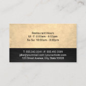 Serving Plater Moving | Catering en voeding Visitekaartje (Achterkant)