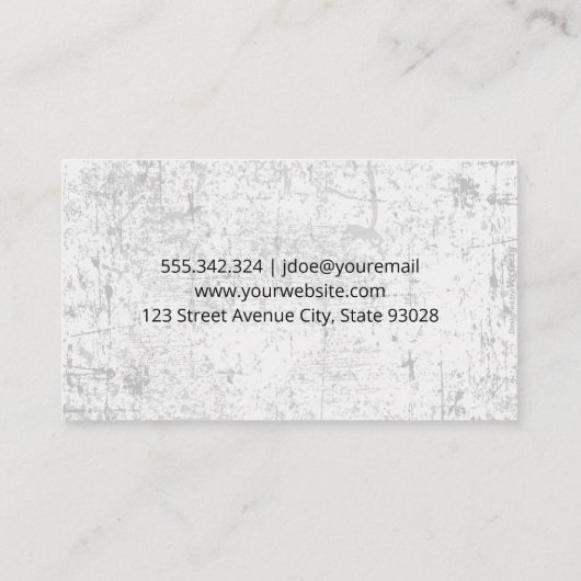 Serving Platter Mes Logo | Grunge Visitekaartje (Achterkant)