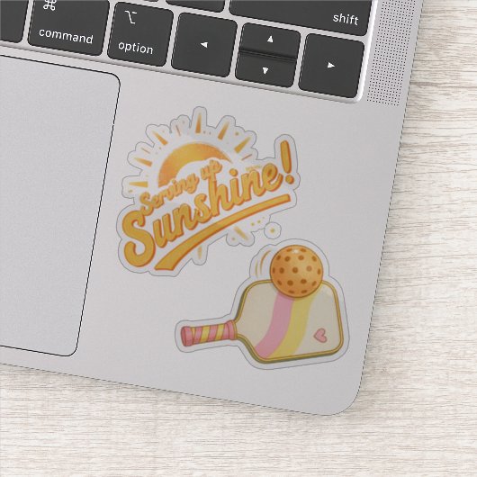 Serving Sunshine -Sunny Pastel Pickleball Life 2pc Sticker (Detail)