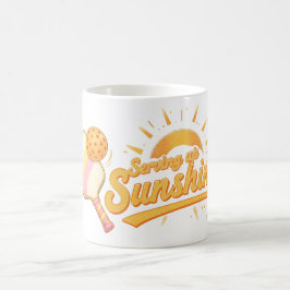 Serving Up Sunshine - Sunny Pastel Pickleball Life Koffiemok