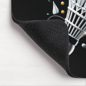 Serving Up Vieringen Badminton Grappige Grafische Muismat (Hoek)
