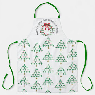 Serving vakantie cheer op kruishoogte schort