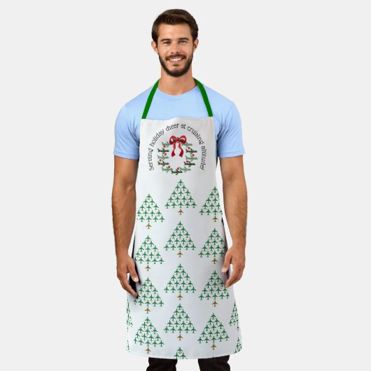 Serving vakantie cheer op kruishoogte schort (Gedragen)
