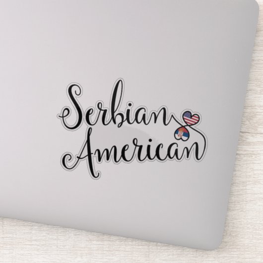 Servisch-Amerikaans vlaggeschut, Servië Sticker (Detail)