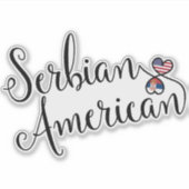 Servisch-Amerikaans vlaggeschut, Servië Sticker (Voorkant)
