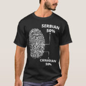 Servisch Canadese Vingerafdruk T-shirt (Voorkant)
