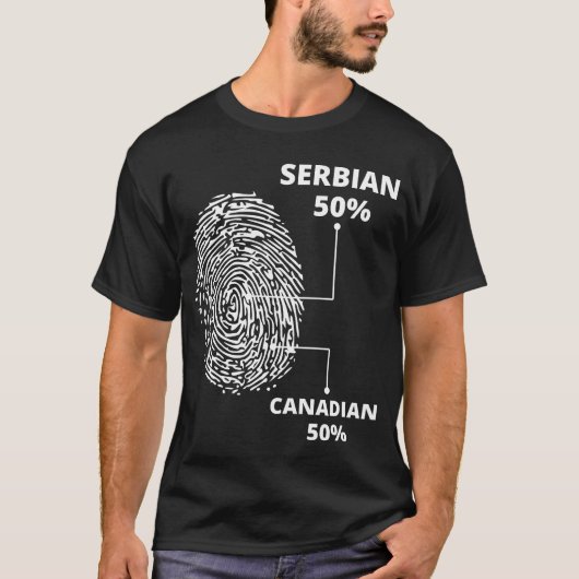 Servisch Canadese Vingerafdruk T-shirt (Voorkant)