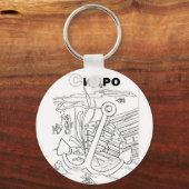 servisch cyrillisch anker sleutelhanger (Voorkant)