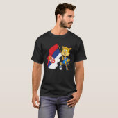 Servisch fan kat t-shirt (Voorkant volledig)