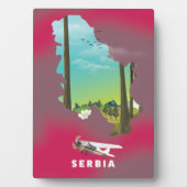 Servisch geïllustreerd kaartreisposter fotoplaat (voorkant)