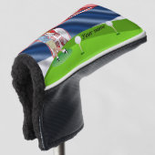 Servisch golfer golfheadcover (3/4 voorkant)