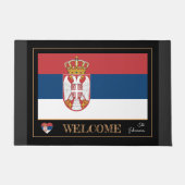 Servisch huis mat & Servische vlag sport / Welkom (Voorkant)