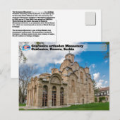 Servisch klooster Gračanica orthodox klooster Briefkaart (Voorkant / Achterkant)