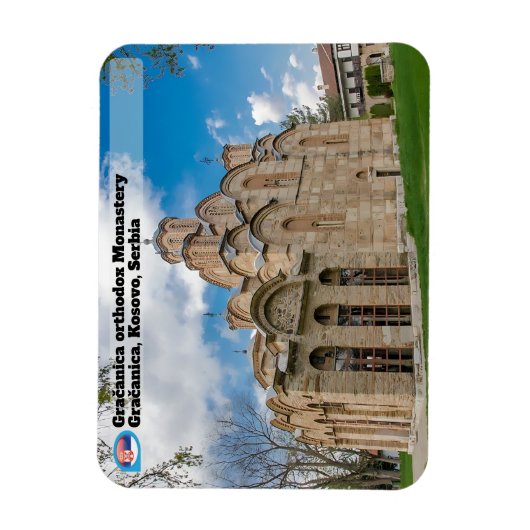 Servisch klooster Gračanica orthodox klooster Magneet (Verticaal)