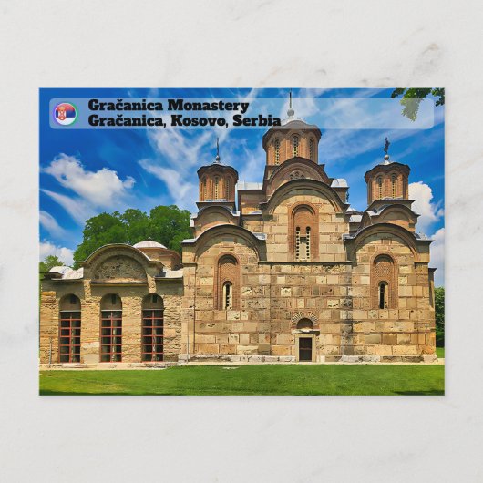 SERVISCH KLOOSTERS - Gračanica orthodox klooster Briefkaart (Voorkant)