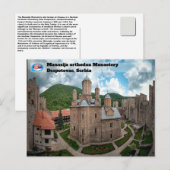 SERVISCH KLOOSTERS - Klooster van Manasija 2 Briefkaart (Voorkant / Achterkant)