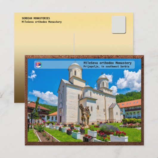 SERVISCH KLOOSTERS - Mileševa Klooster 2 Feestdagenkaart (Voorkant / Achterkant)