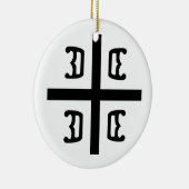 Servisch kruisje keramisch ornament (Rechts)