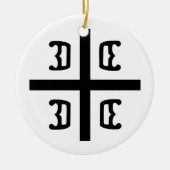 Servisch kruisje keramisch ornament (Voorkant)