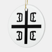 Servisch kruisje keramisch ornament (Links)