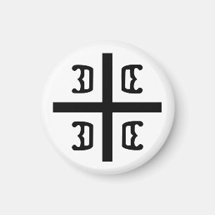 Servisch kruisje magneet