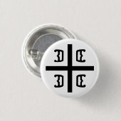 Servisch kruisje ronde button 3,2 cm (Voorkant /achterkant)