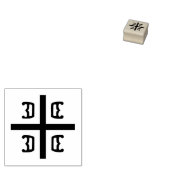 Servisch kruisje rubberstempel (Gestempeld)