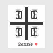 Servisch kruisje sticker (Vel)