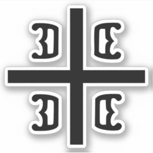 Servisch kruisje sticker
