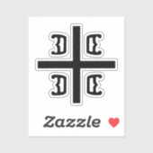 Servisch kruisje sticker (Vel)