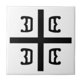 Servisch kruisje tegeltje (Voorkant)