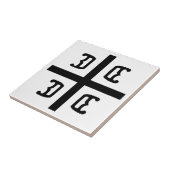 Servisch kruisje tegeltje (Zijkant)