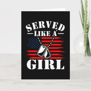 Servisch lika a Girl Armed Forces Militaire Vetera Kaart