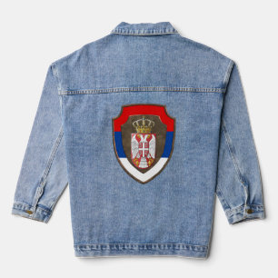 Servisch middeleeuws schild Servië wapen nieuw Denim Jacket