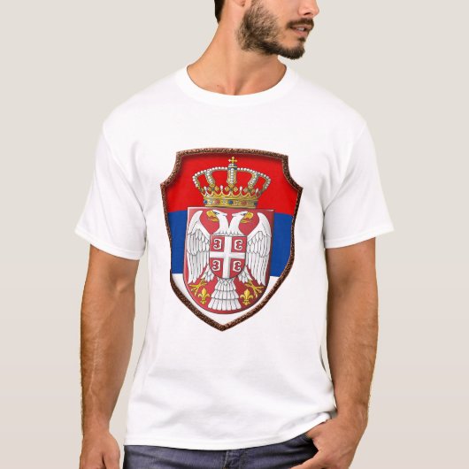 Servisch middeleeuws schild Servië wapen srb 3 T-shirt (Voorkant)