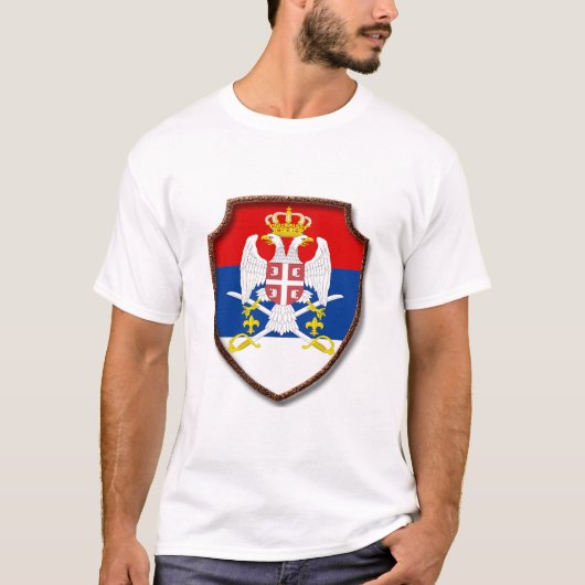 Servisch middeleeuws schild Wapen van Servië srb T-shirt (Voorkant)