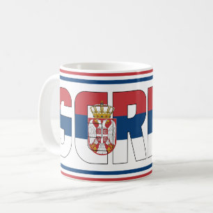 Servisch nationaal vlagpatriotticum koffiemok