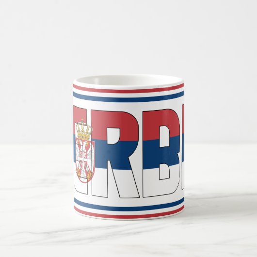 Servisch nationaal vlagpatriotticum koffiemok (Center)