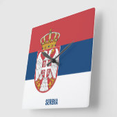 Servisch nationaal vlagpatriotticum vierkante klok (Hoek)