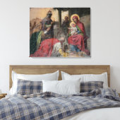 Servisch-orthodoxe icongrafie bij de kerk van Valj Canvas Afdruk (Insitu (Slaapkamer))