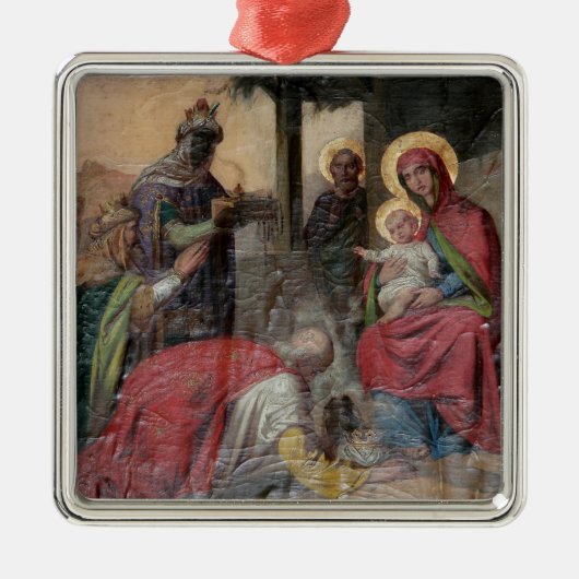 Servisch-orthodoxe icongrafie bij de kerk van Valj Metalen Ornament (Voorkant)