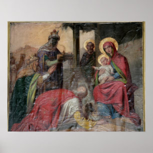 Servisch-orthodoxe icongrafie bij de kerk van Valj Poster