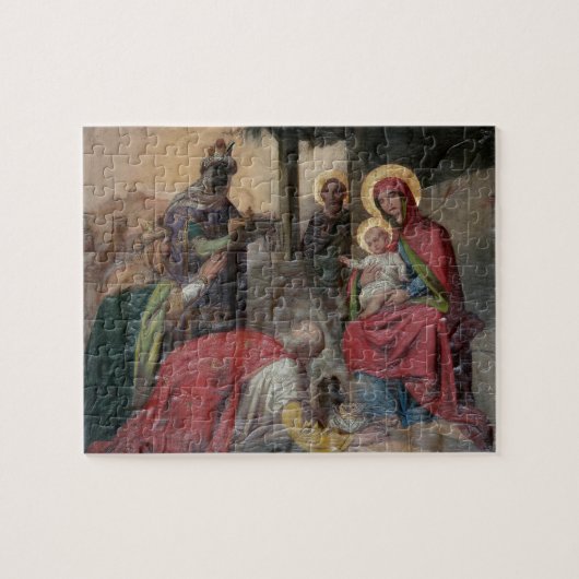 Servisch-orthodoxe icoonschildering in de kerk van legpuzzel (Horizontaal)