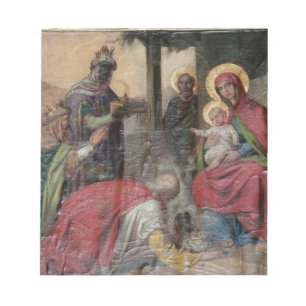 Servisch-orthodoxe icoonschildering in de kerk van notitieblok