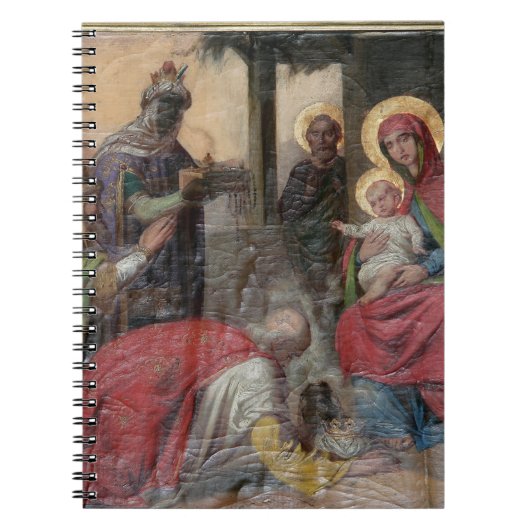 Servisch-orthodoxe icoonschildering in de kerk van notitieboek (Voorkant)