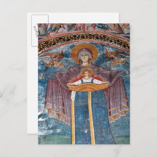 Servisch-orthodoxe kerk en een UNESCO-locatie, Briefkaart (Voorkant / Achterkant)