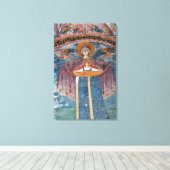 Servisch-orthodoxe kerk en een UNESCO-locatie, Canvas Afdruk (Insitu (Houten vloer))